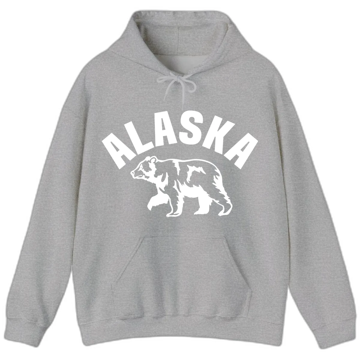 Alaska Bear Wildlife Cruise Design Hoodie in Sport Grey