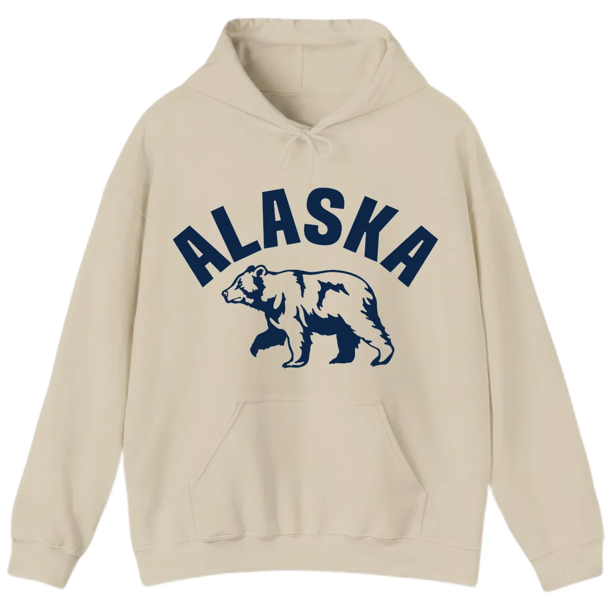 Alaska Bear Wildlife Cruise Design Hoodie in Sand