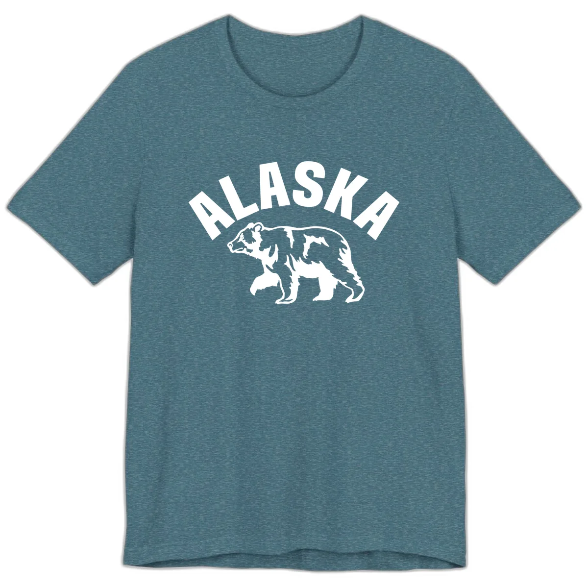 Alaska Bear Wildlife Cruise Design Premium T-Shirt in Heather Deep Teal