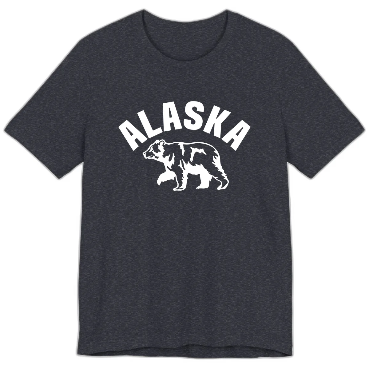 Alaska Bear Wildlife Cruise Design Premium T-Shirt in Heather Navy