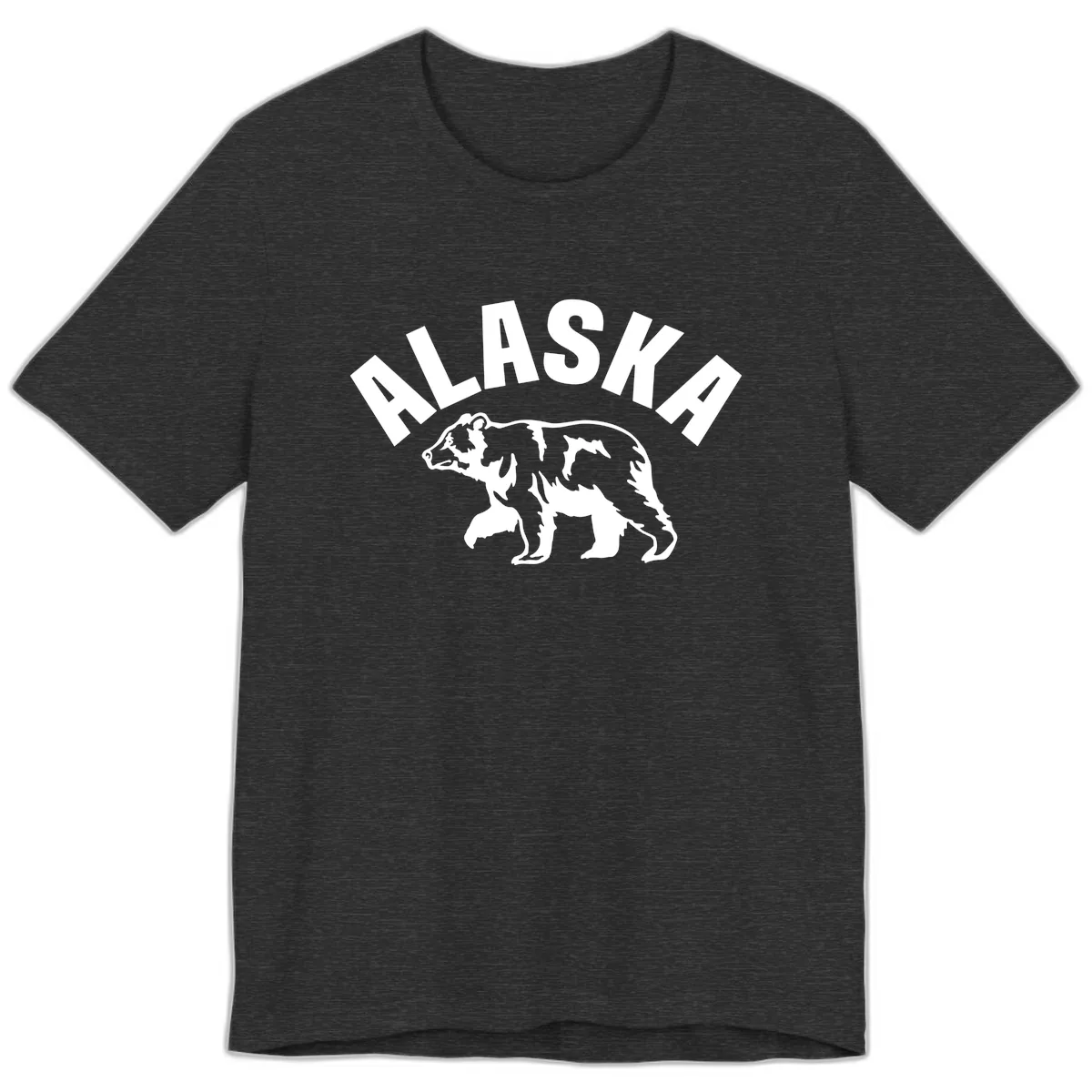 Alaska Bear Wildlife Cruise Design Premium T-Shirt in Dark Grey Heather