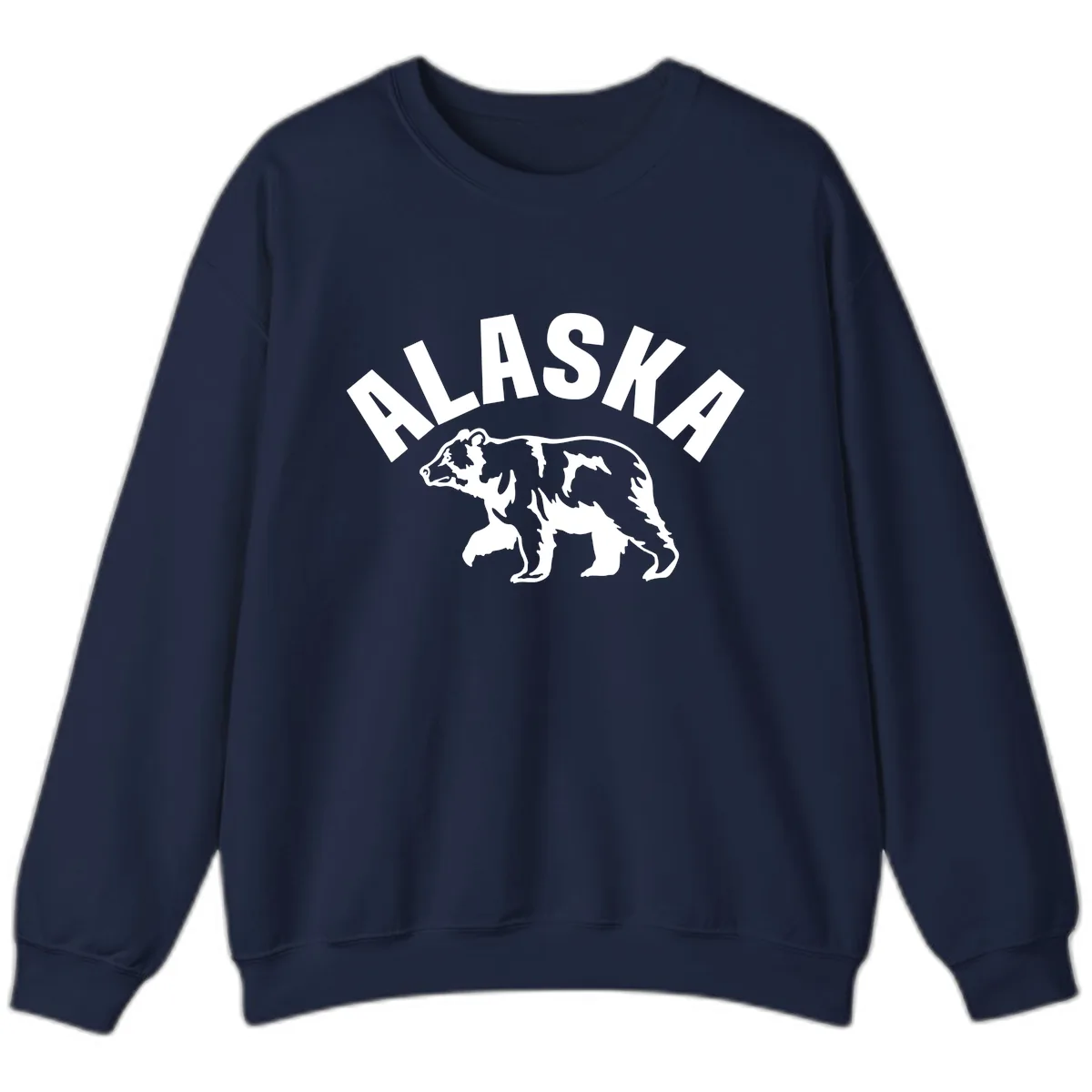 Alaska Bear Wildlife Cruise Design Sweatshirt in Navy