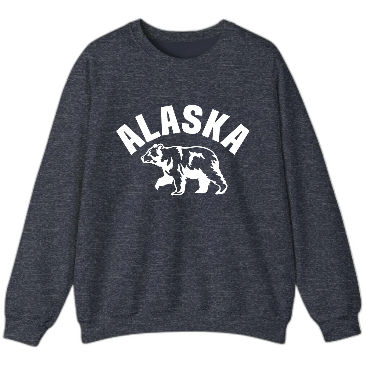 Alaska Bear Wildlife Cruise Design Sweatshirt in Heather Sport Dark Navy