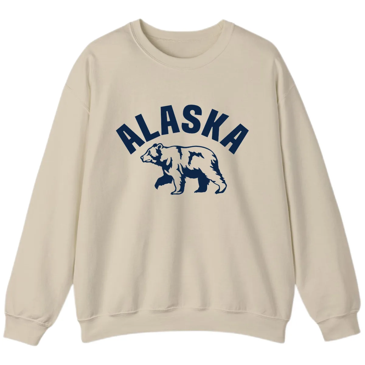Alaska Bear Wildlife Cruise Design Sweatshirt in Sand