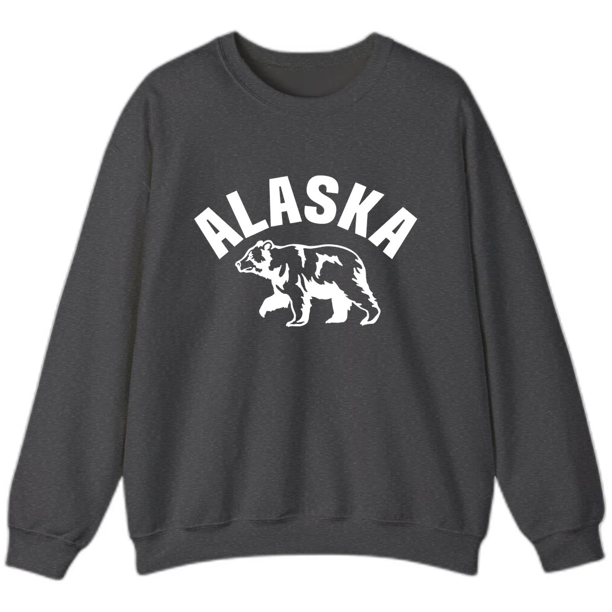 Alaska Bear Wildlife Cruise Design Sweatshirt in Dark Heather