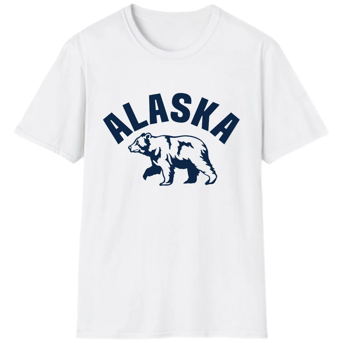 Alaska Bear Wildlife Cruise Design T-Shirt in White