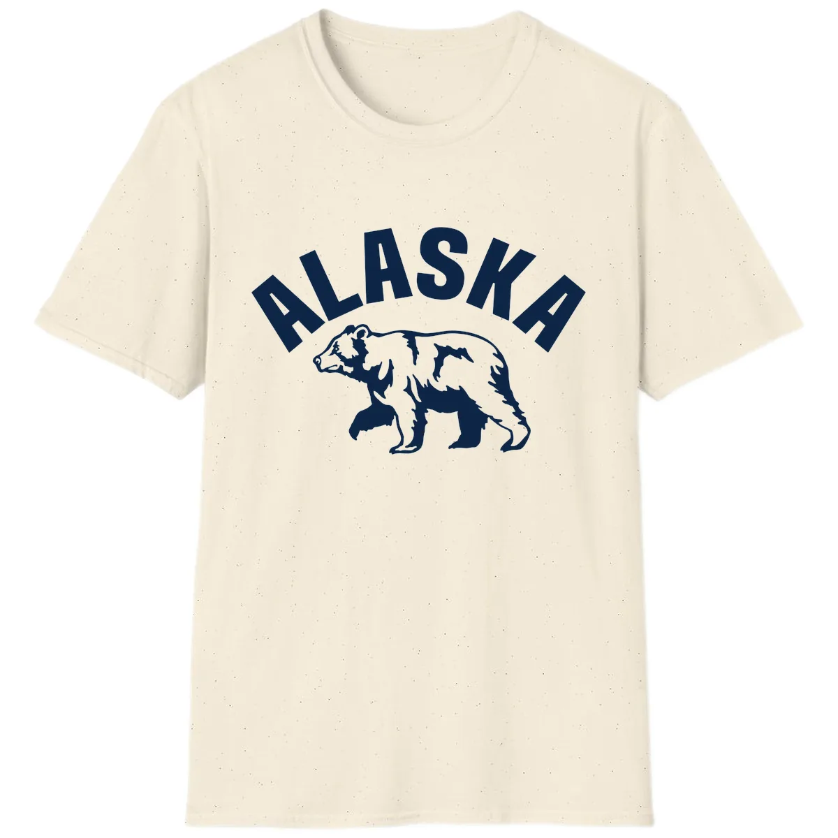 Alaska Bear Wildlife Cruise Design T-Shirt in Natural
