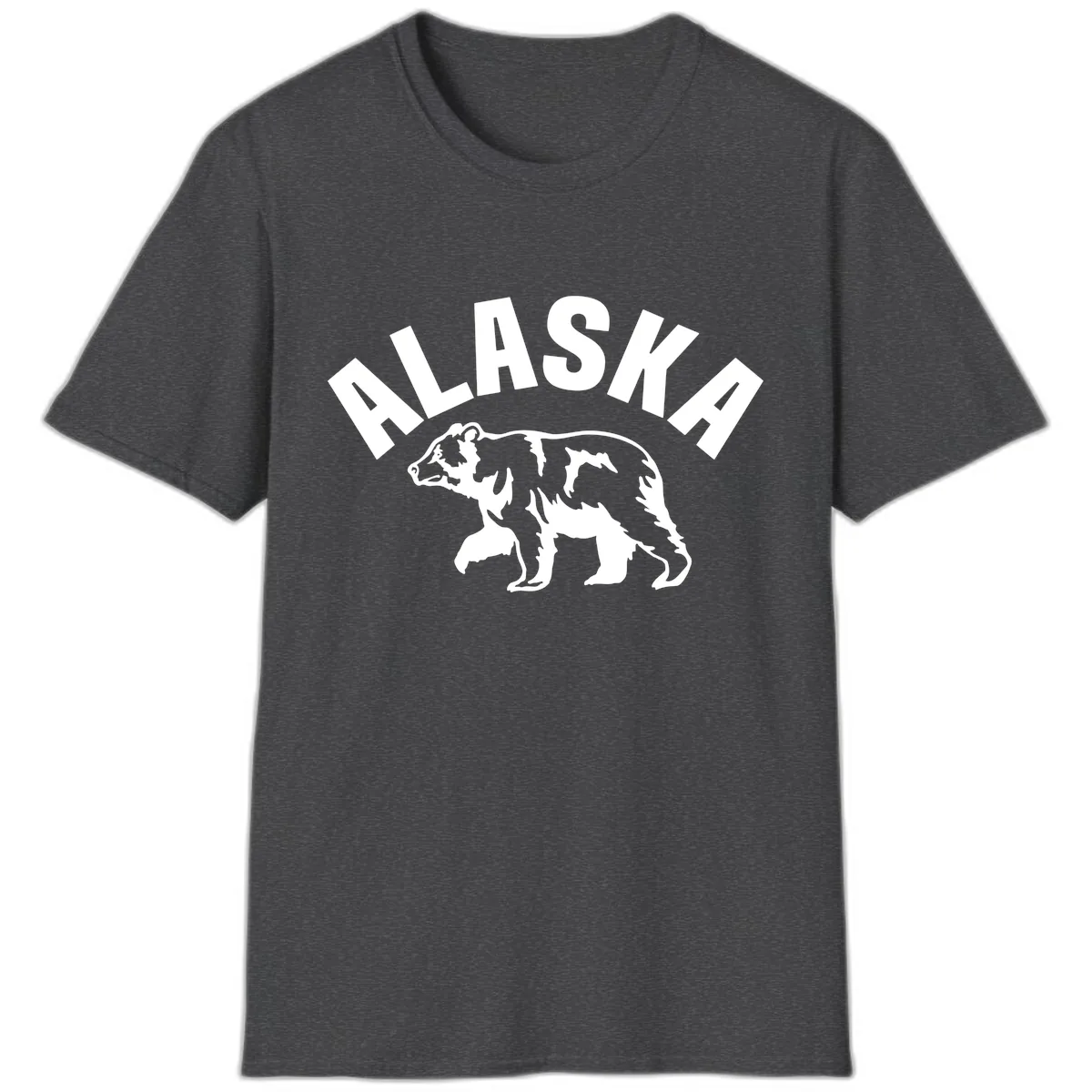 Alaska Bear Wildlife Cruise Design T-Shirt in Dark Heather
