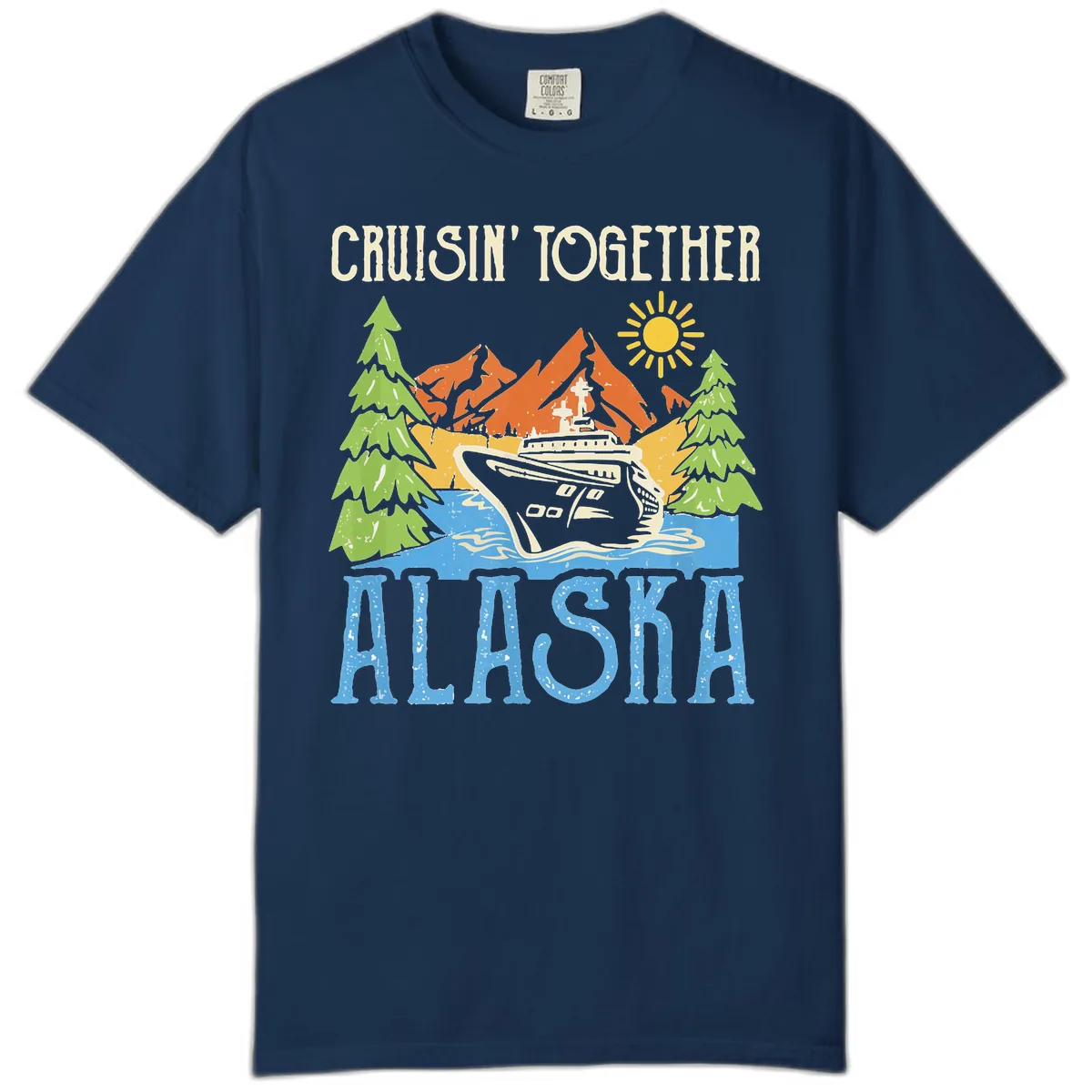 Cruisin' Together Alaska Comfort Color in Navy