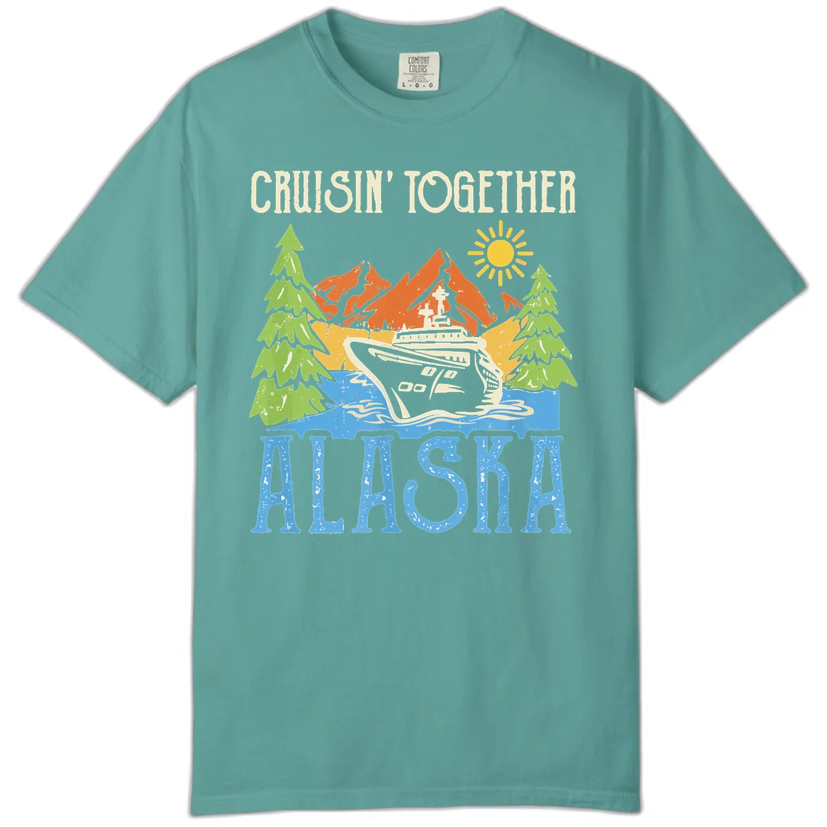 Cruisin' Together Alaska Comfort Color in Seafoam