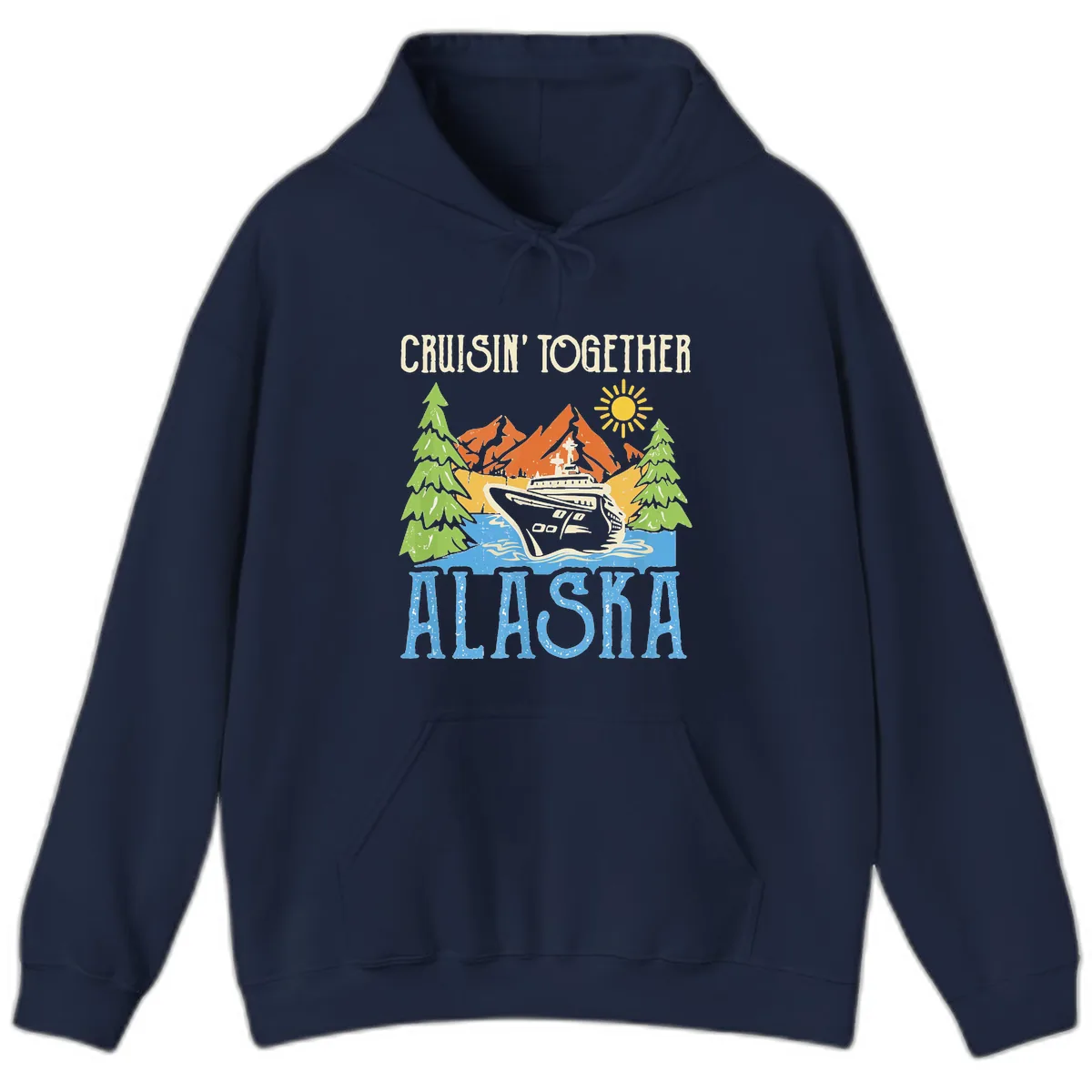 Cruisin' Together Alaska Hoodie in Navy