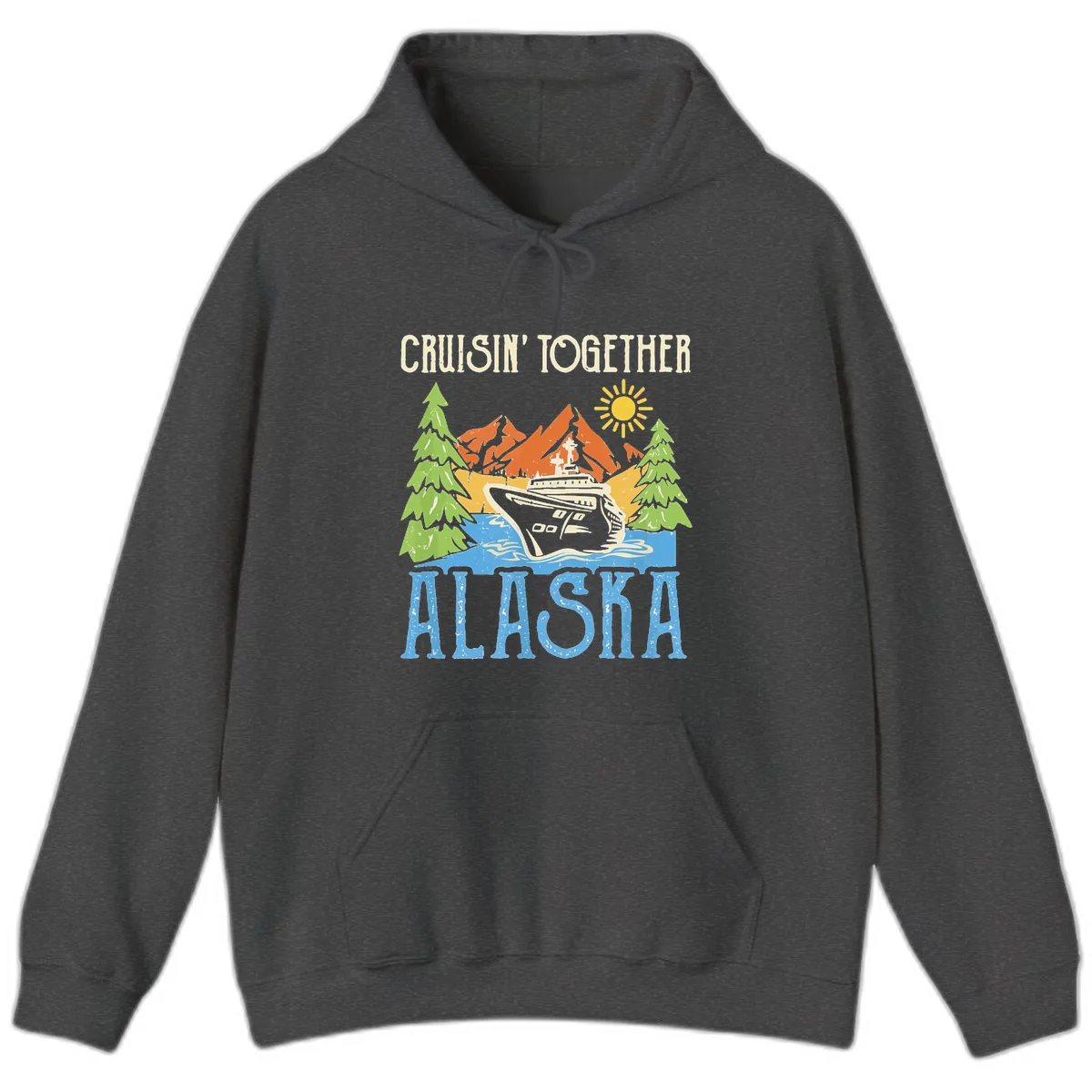 Cruisin' Together Alaska Hoodie in Dark Heather
