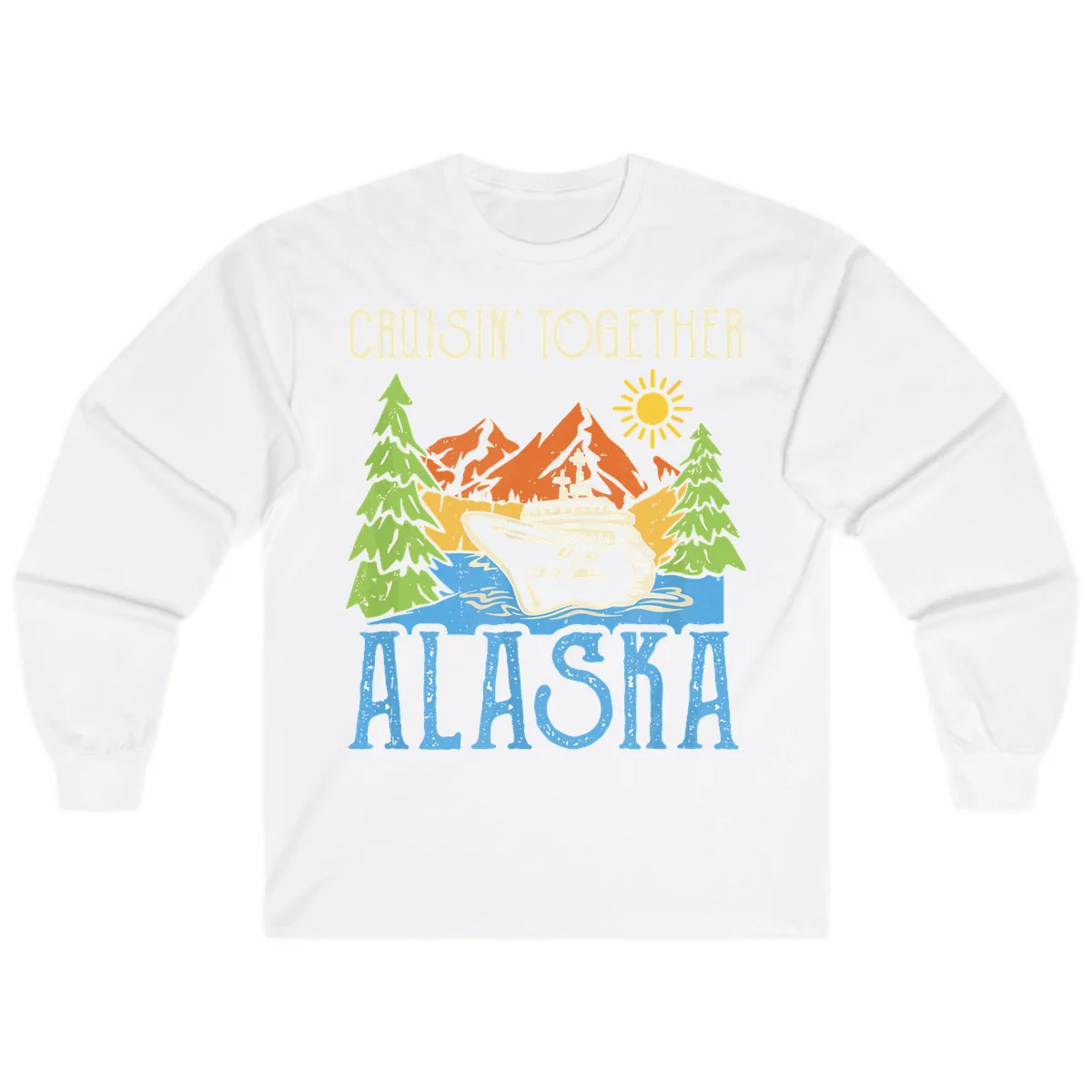 Cruisin' Together Alaska Long Sleeve in White