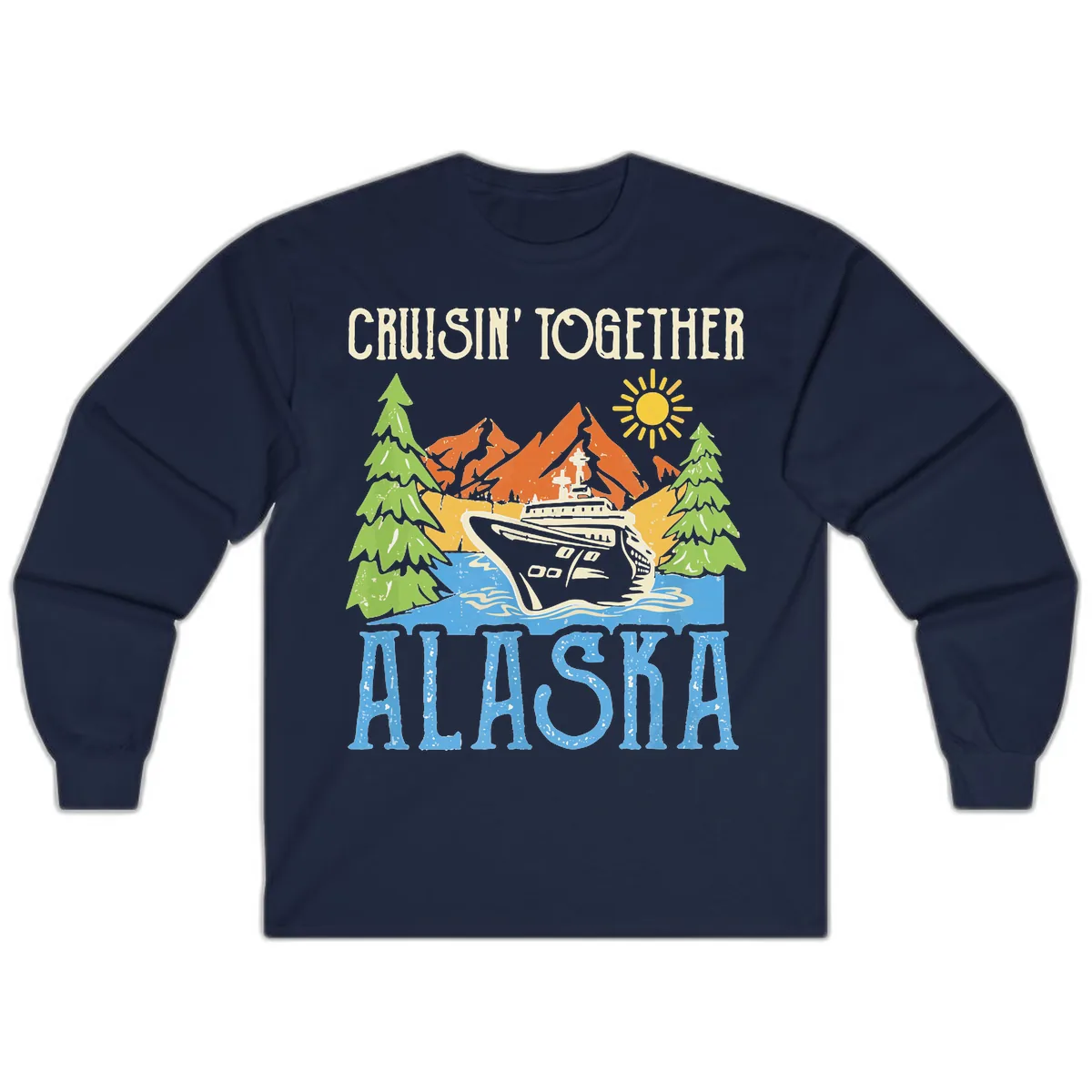 Cruisin' Together Alaska Long Sleeve in Navy