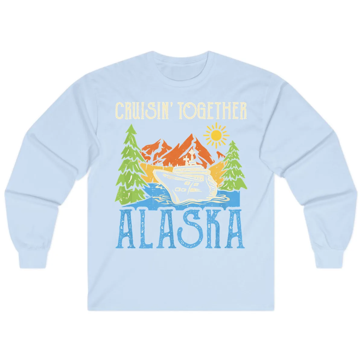 Cruisin' Together Alaska Long Sleeve in Light Blue