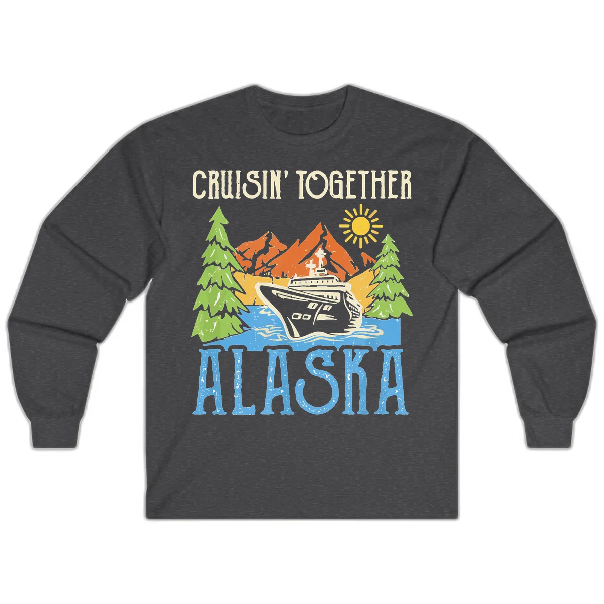Cruisin' Together Alaska Long Sleeve in Dark Heather