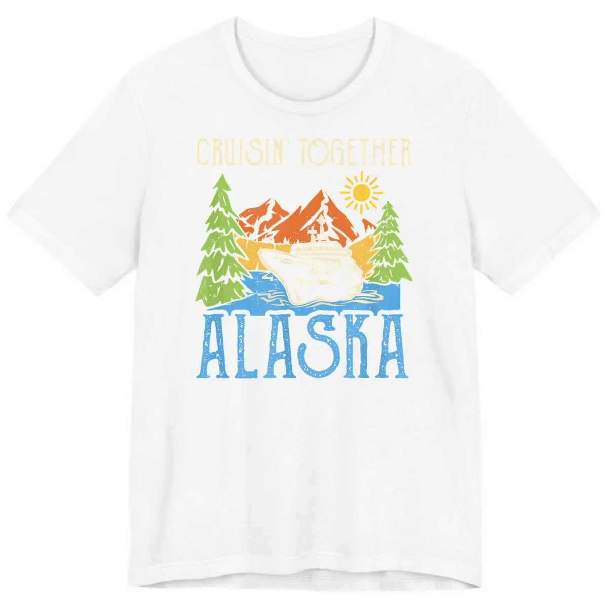 Cruisin' Together Alaska Premium T-Shirt in White