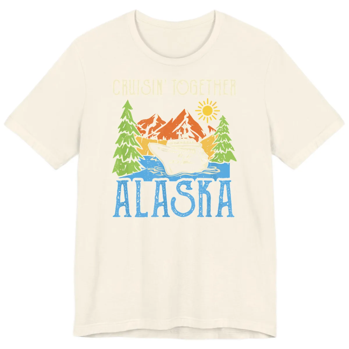 Cruisin' Together Alaska Premium T-Shirt in Natural