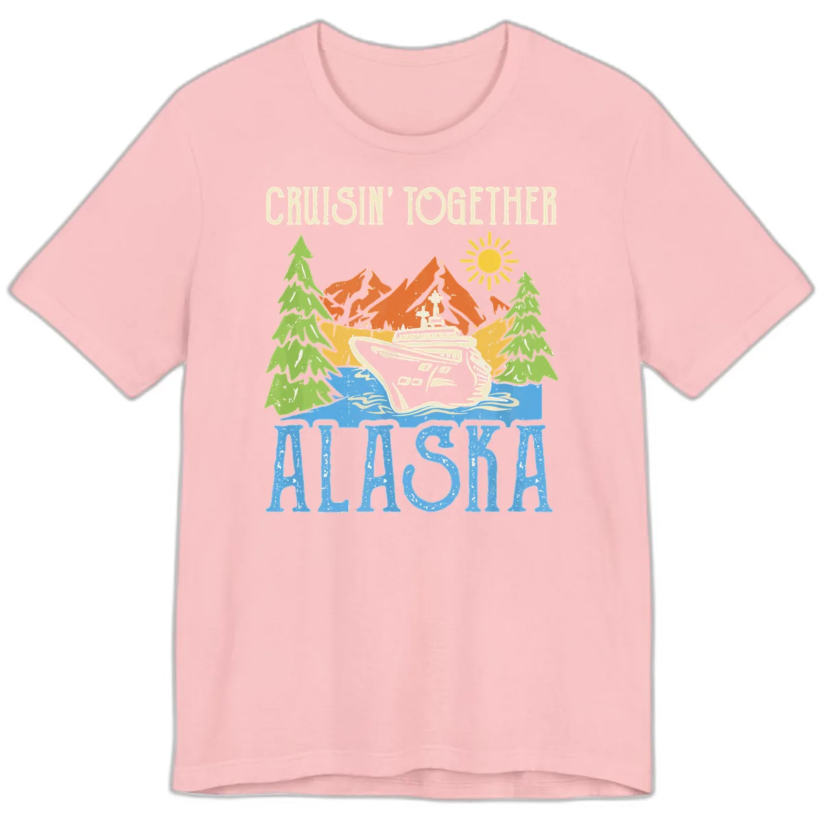 Cruisin' Together Alaska Premium T-Shirt in Pink