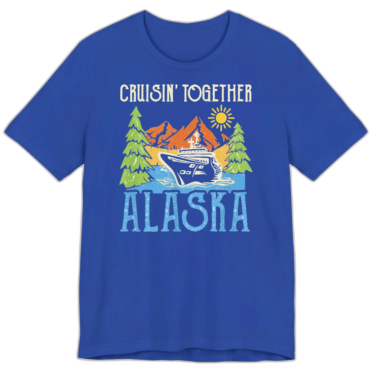 Cruisin' Together Alaska Premium T-Shirt in True Royal
