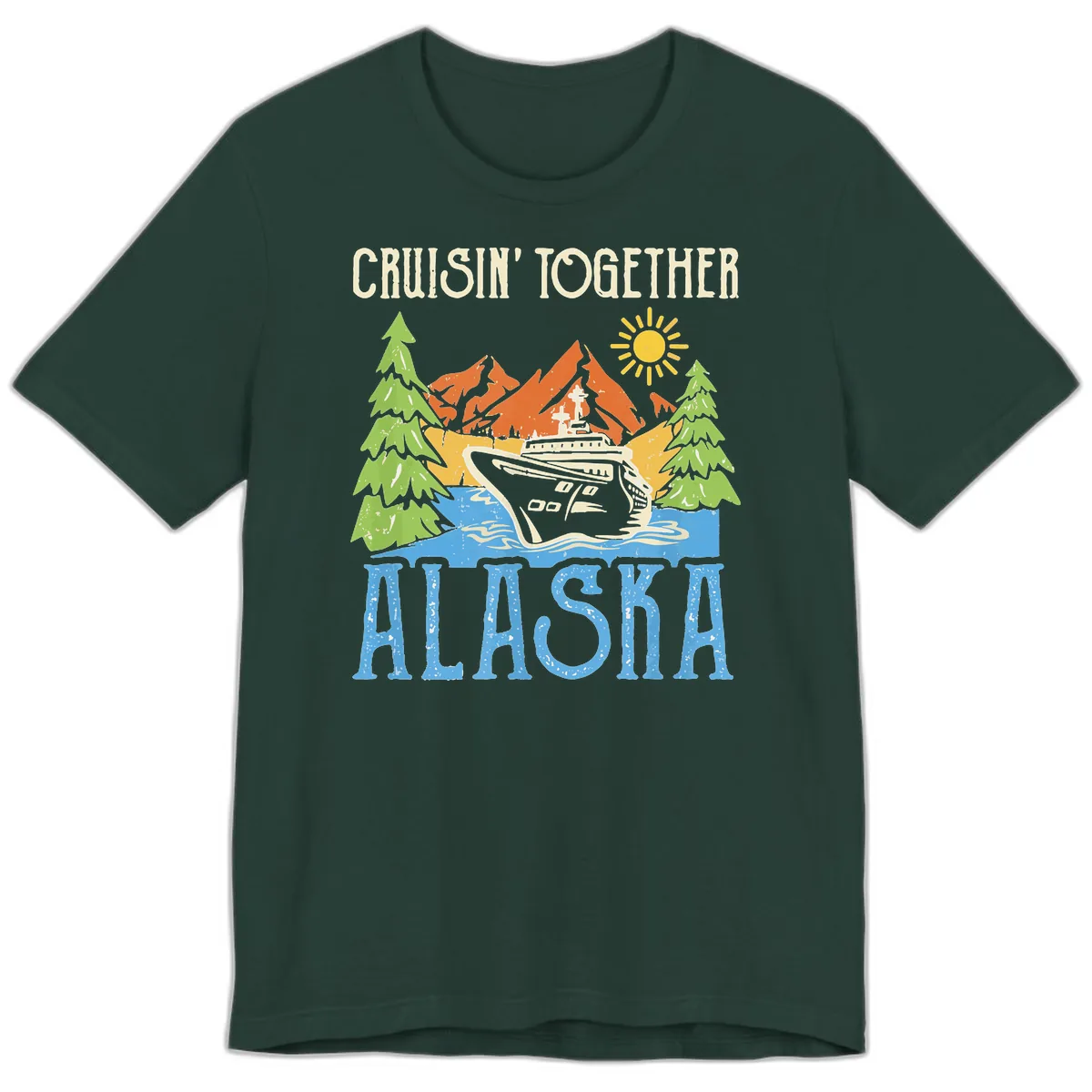 Cruisin' Together Alaska Premium T-Shirt in Forest