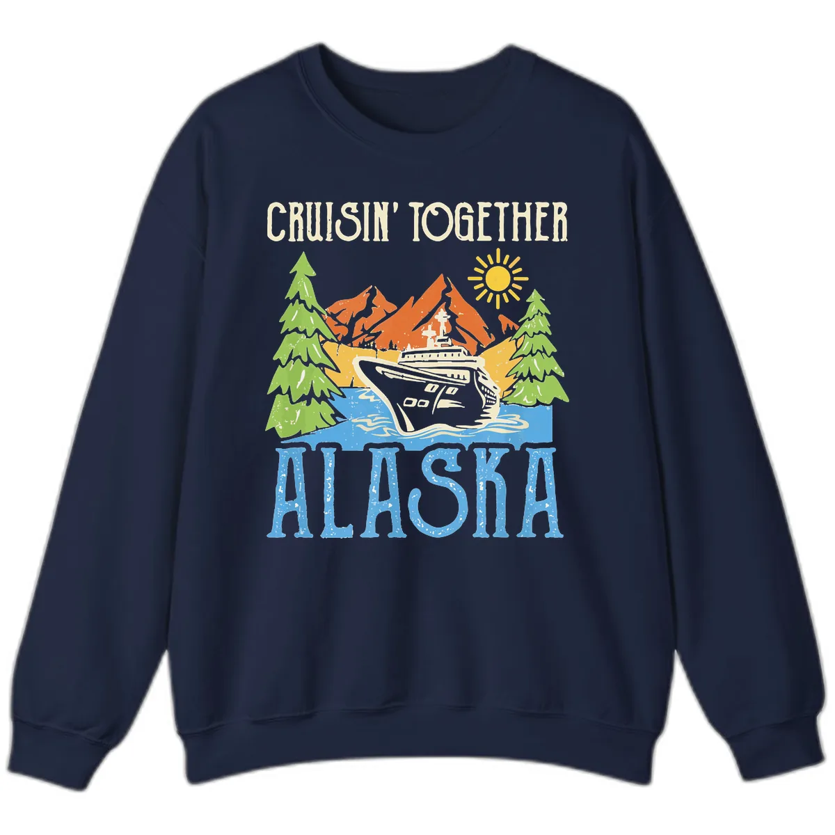 Cruisin' Together Alaska Sweatshirt in Navy