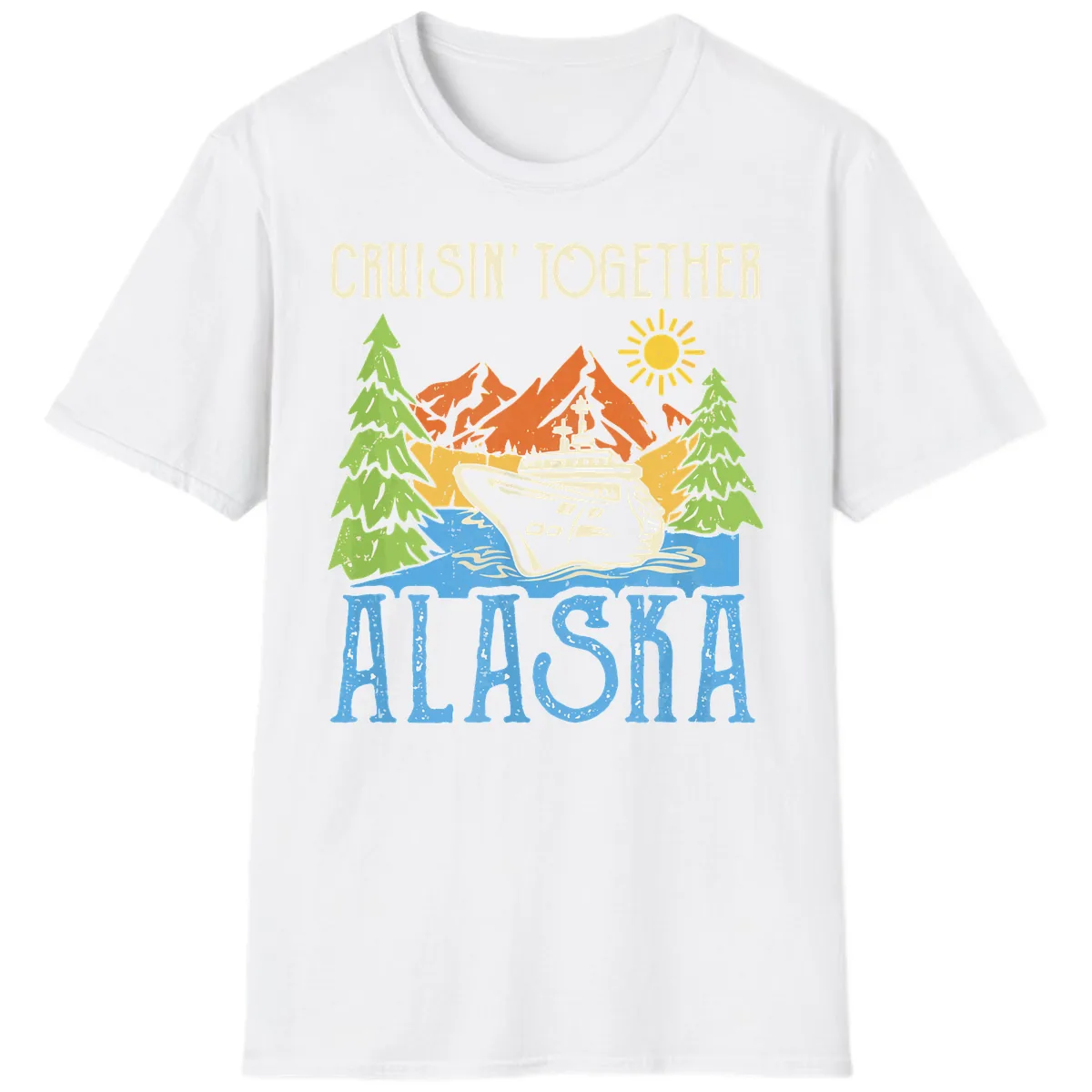 Cruisin' Together Alaska T-Shirt in White