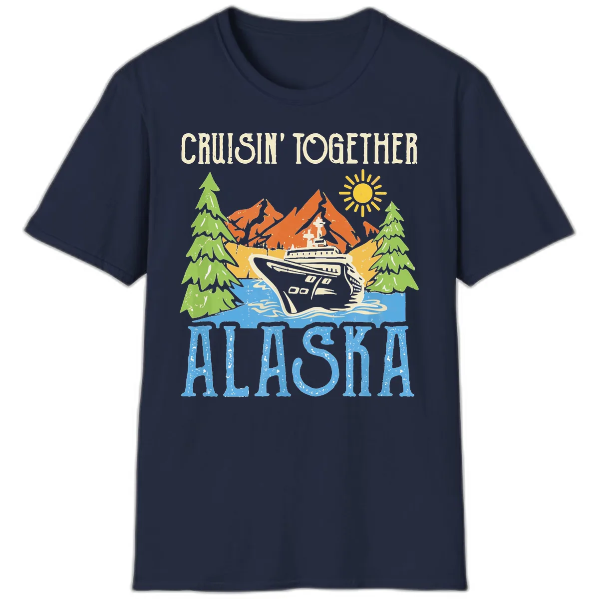 Cruisin' Together Alaska T-Shirt in Navy