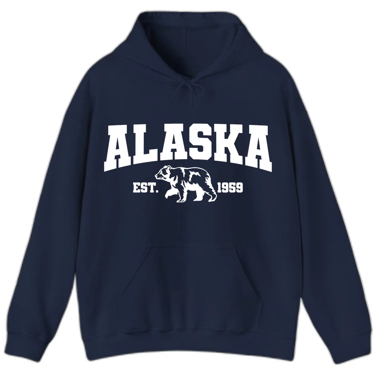 Alaska Bear Est. 1959 Hoodie in Navy