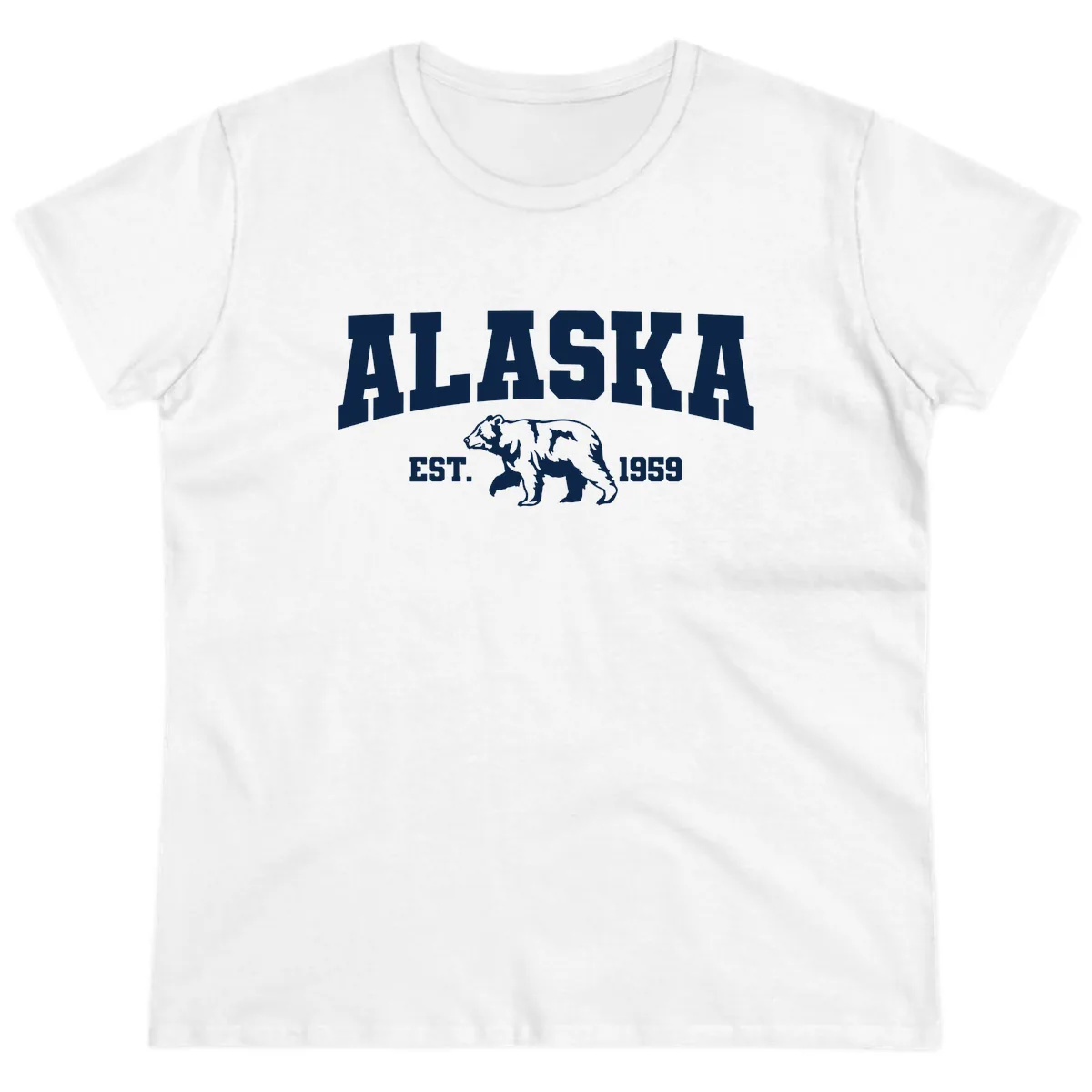 Alaska Bear Est. 1959 Ladies Tee in White