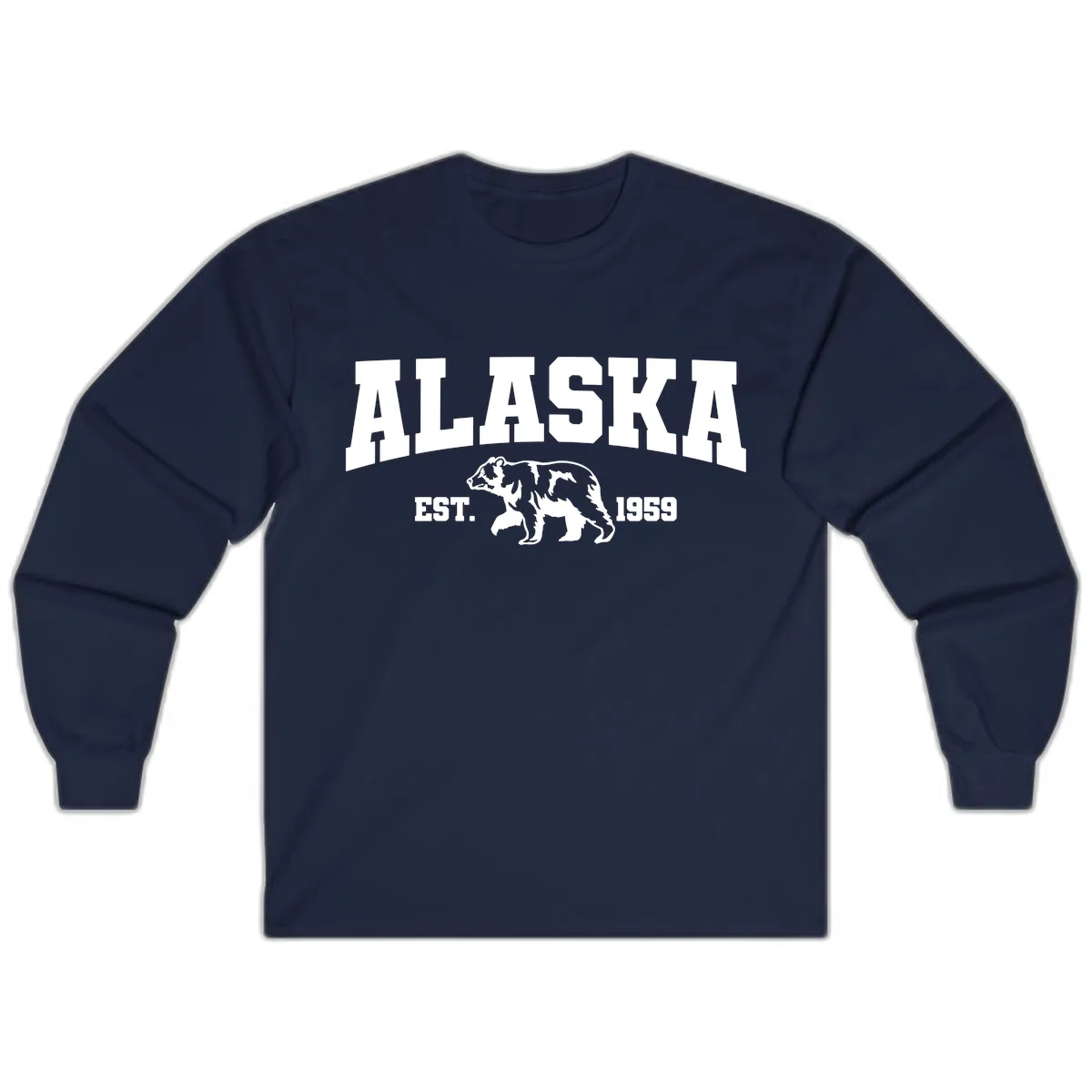 Alaska Bear Est. 1959 Long Sleeve in Navy