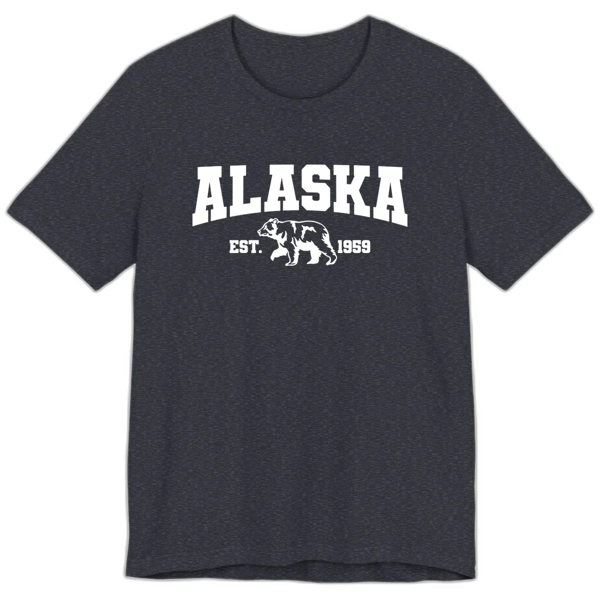 Alaska Bear Est. 1959 Premium T-Shirt in Heather Navy