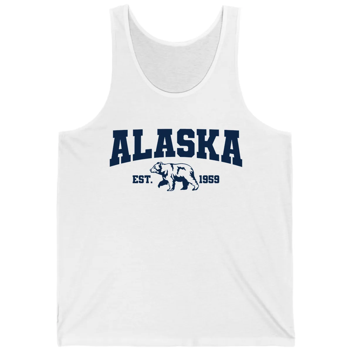Alaska Bear Est. 1959 Tank in White