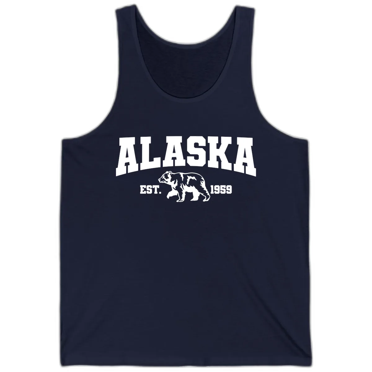 Alaska Bear Est. 1959 Tank in Navy