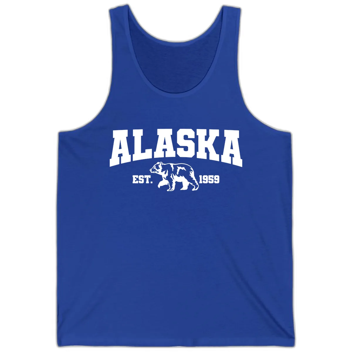 Alaska Bear Est. 1959 Tank in True Royal