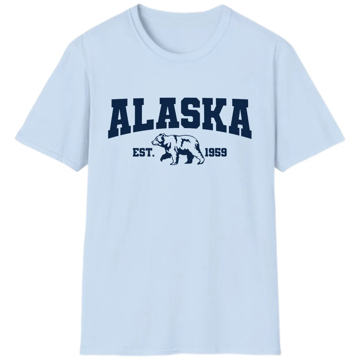 Alaska Bear Est. 1959 T-Shirt in Light Blue