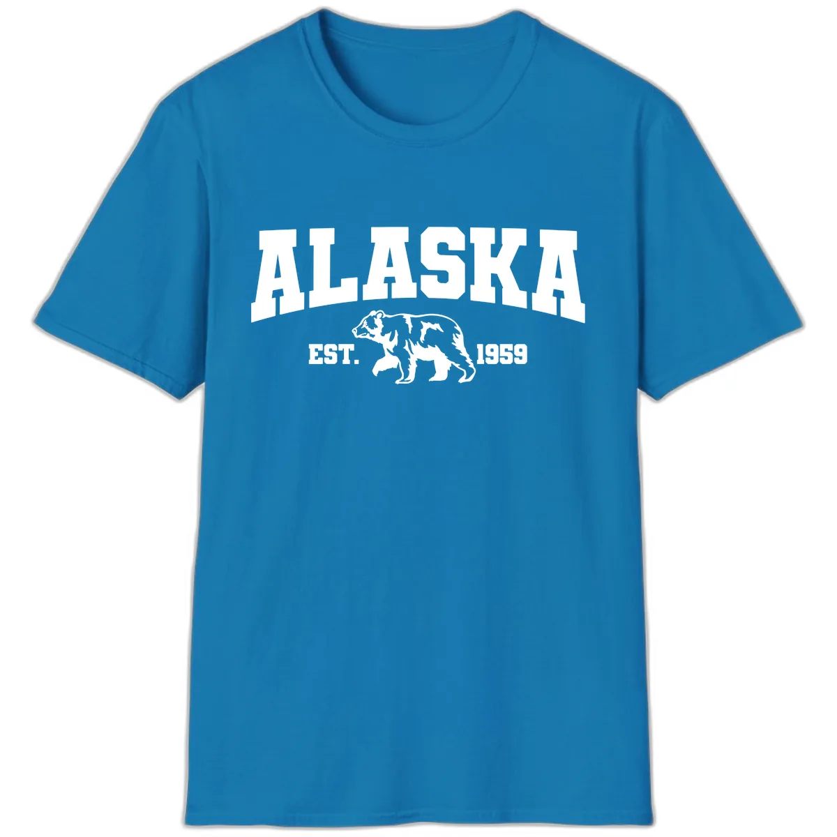 Alaska Bear Est. 1959 T-Shirt in Sapphire