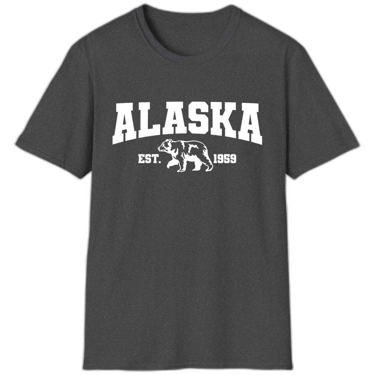 Alaska Bear Est. 1959 T-Shirt in Dark Heather