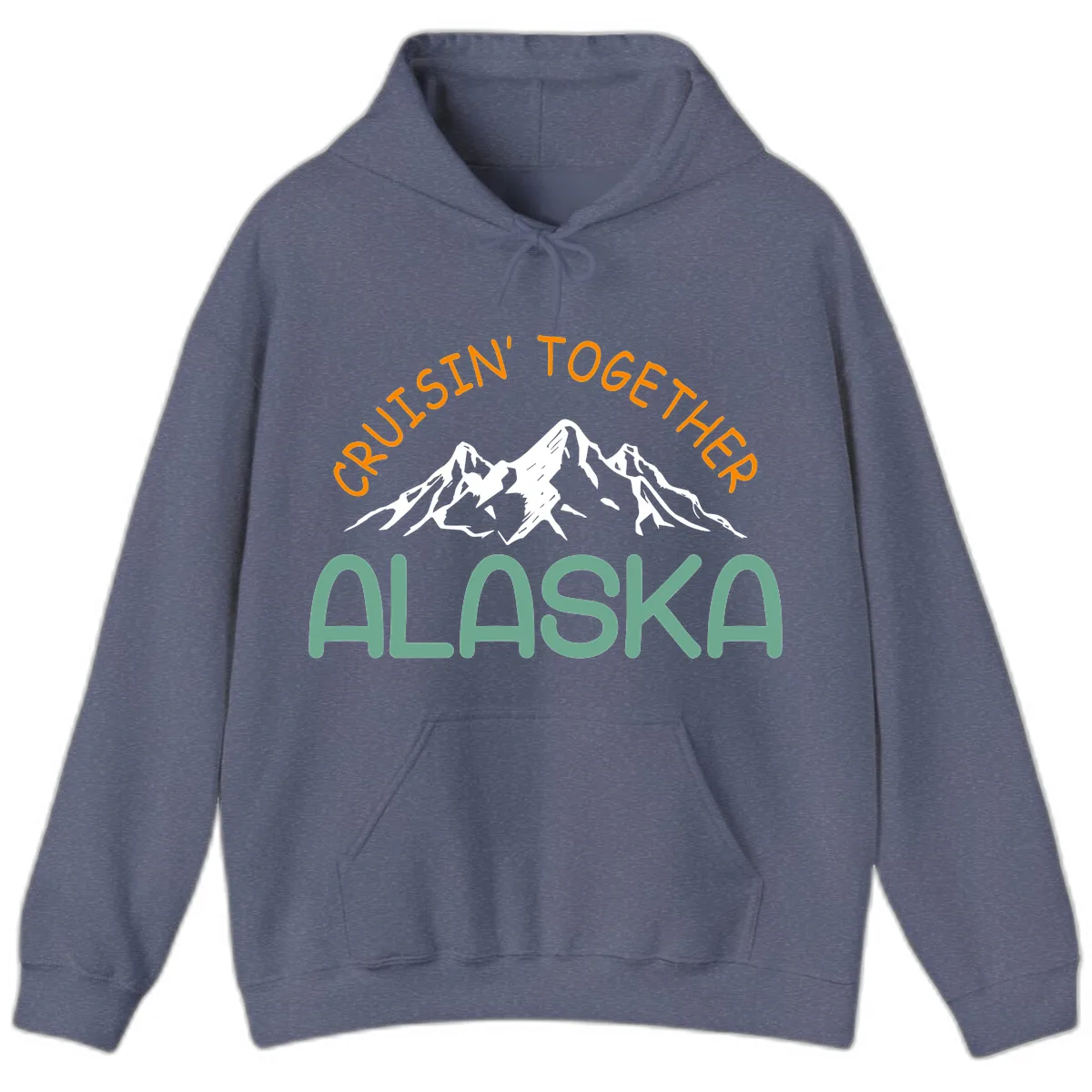 Cruisin' Together Alaska Hoodie in Heather Navy