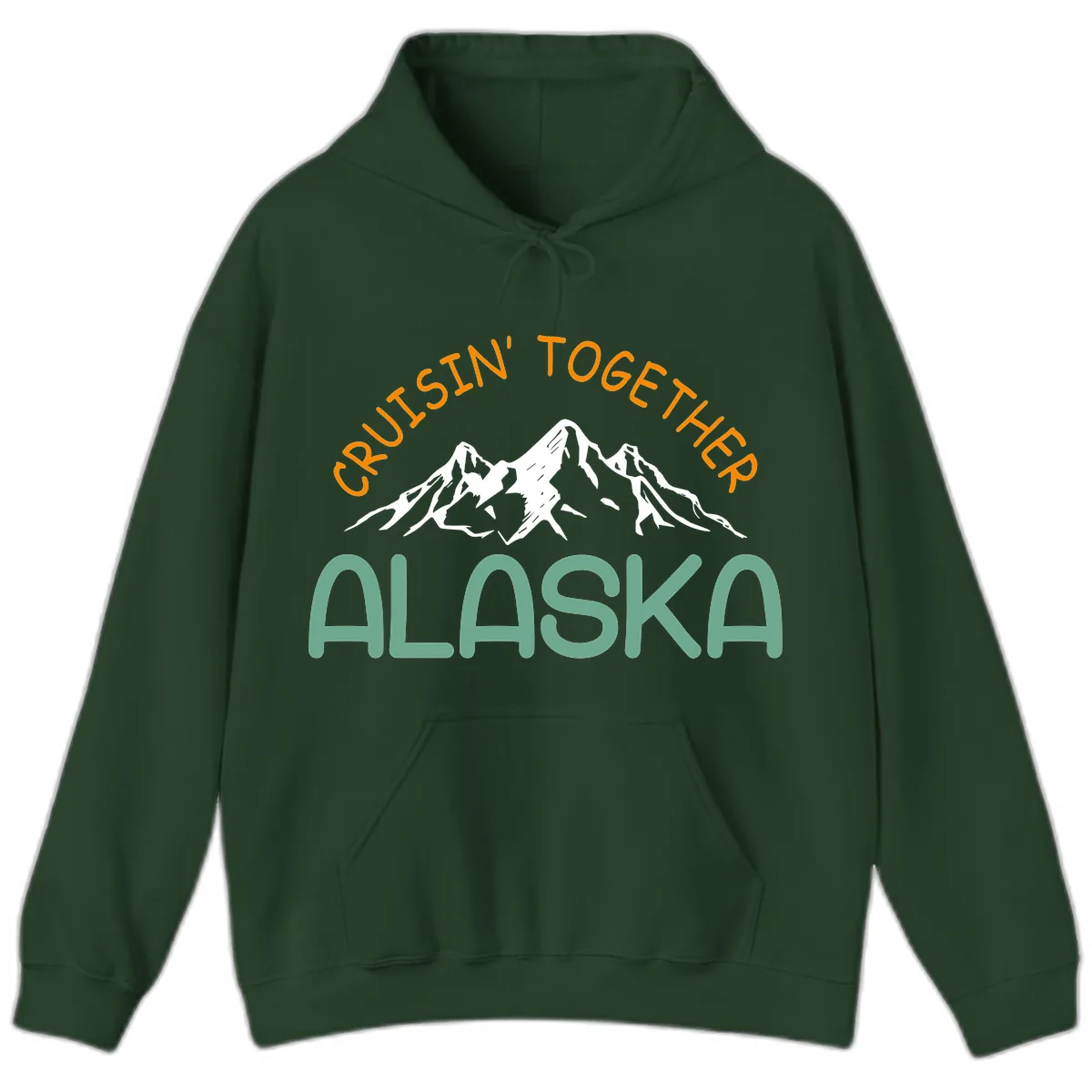 Cruisin' Together Alaska Hoodie in Forest Green