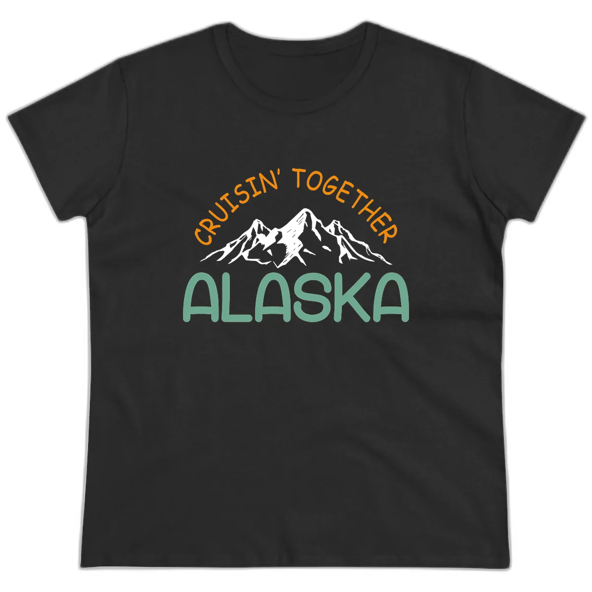Cruisin' Together Alaska Ladies Tee in Black