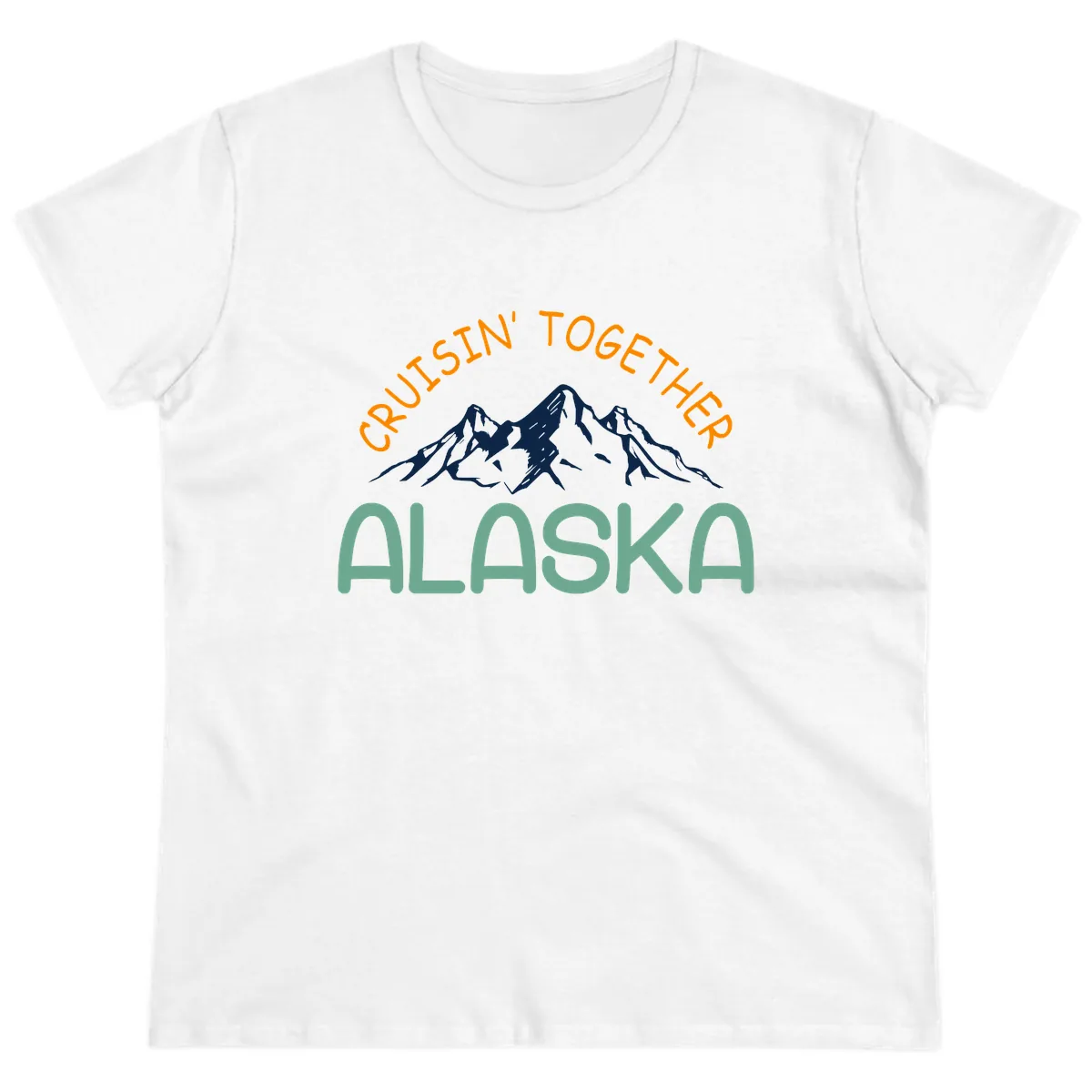 Cruisin' Together Alaska Ladies Tee in White