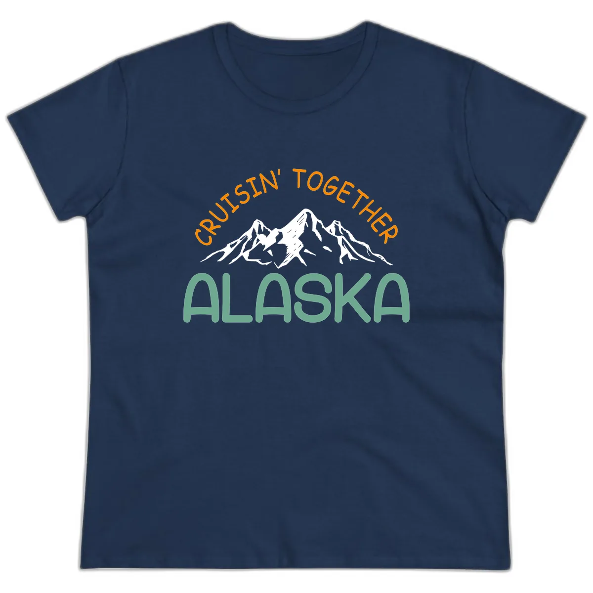 Cruisin' Together Alaska Ladies Tee in Navy