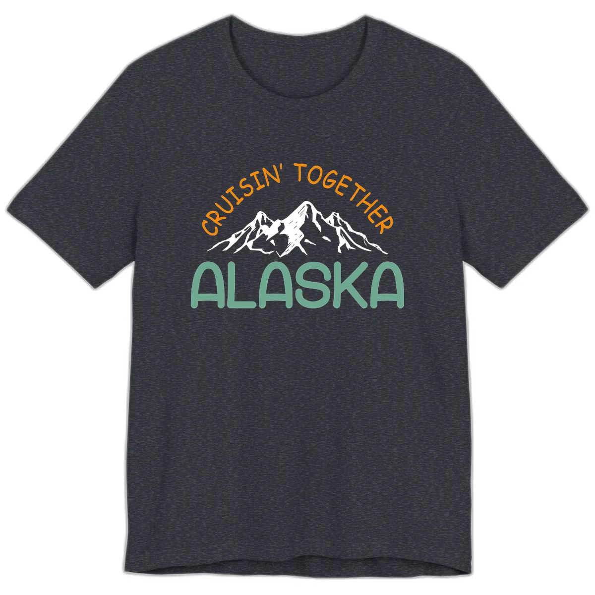 Cruisin' Together Alaska Premium T-Shirt in Heather Navy