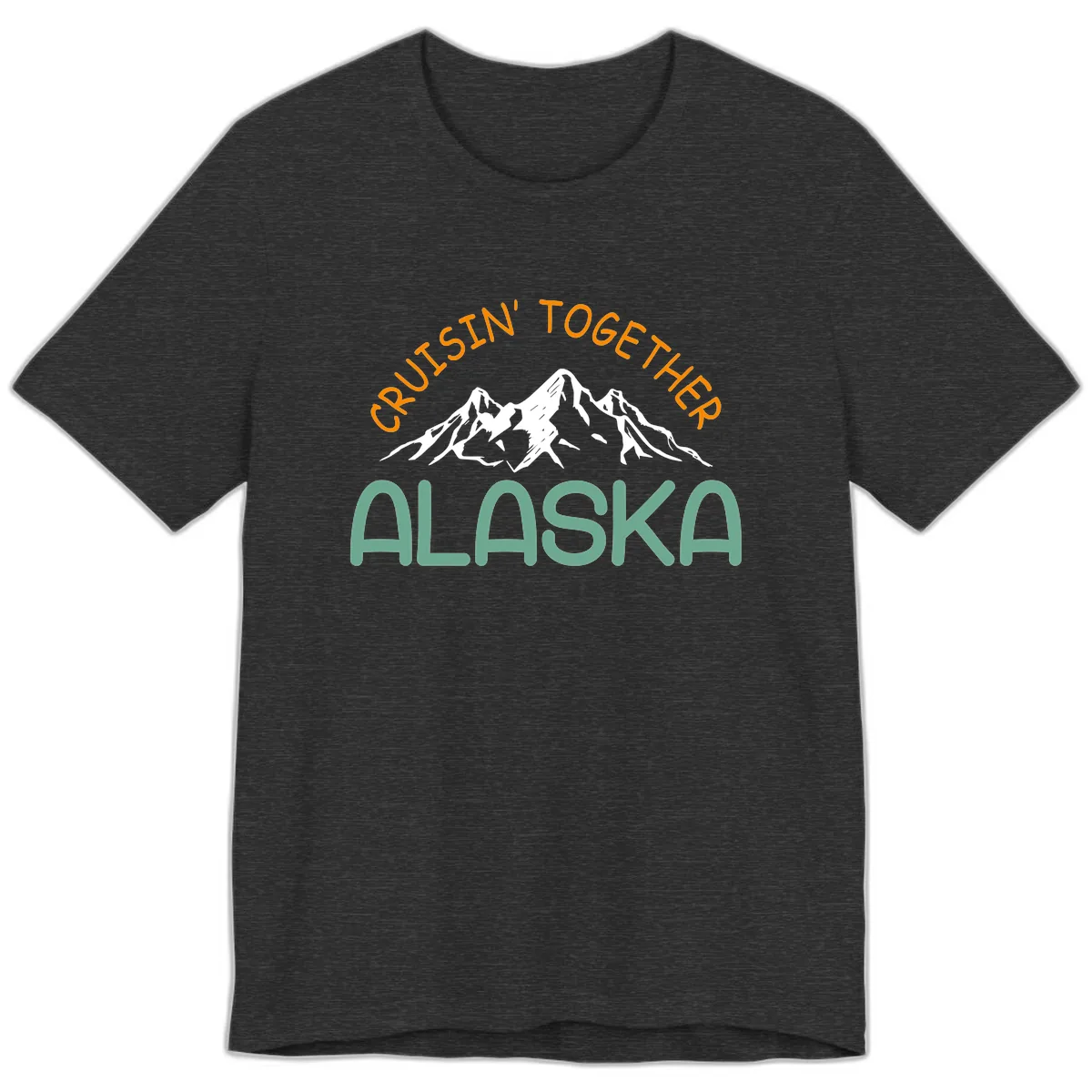Cruisin' Together Alaska Premium T-Shirt in Dark Grey Heather
