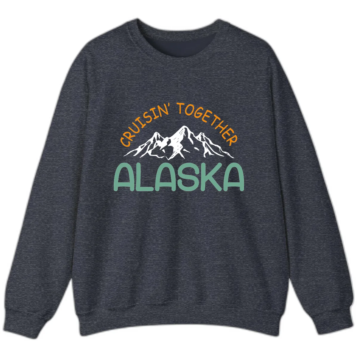 Cruisin' Together Alaska Sweatshirt in Heather Sport Dark Navy