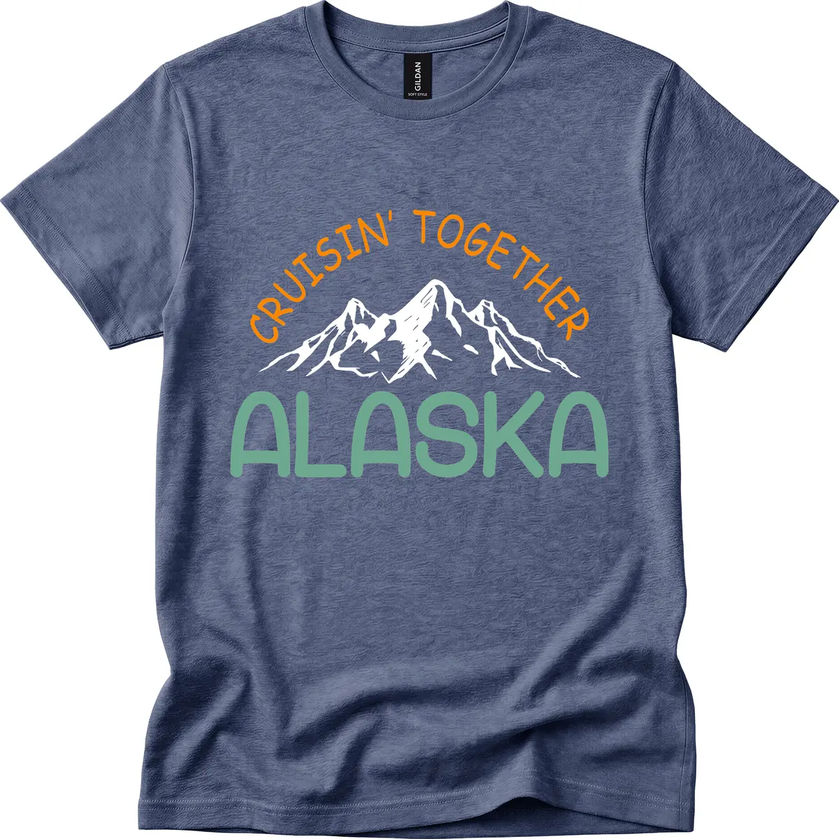 Cruisin' Together Alaska T-Shirt in Heather Navy