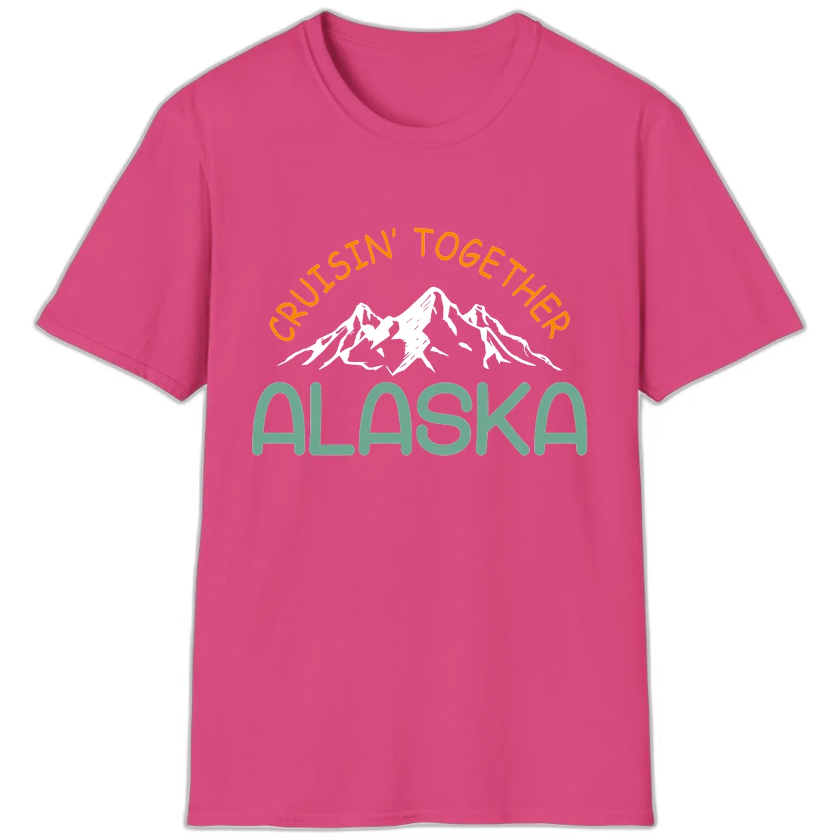 Cruisin' Together Alaska T-Shirt in Heliconia