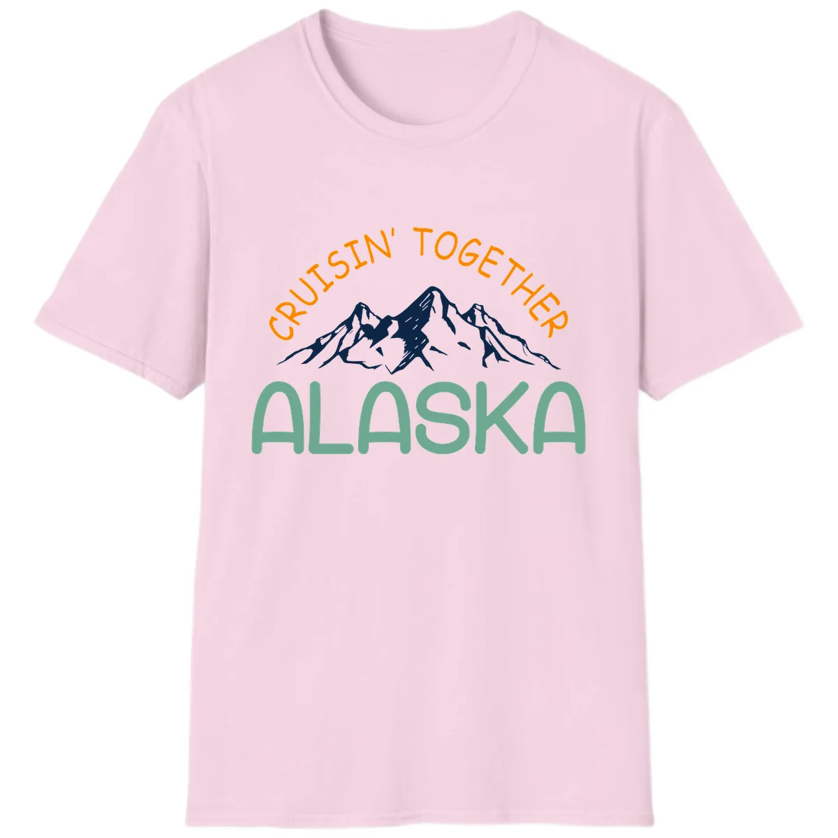 Cruisin' Together Alaska T-Shirt in Light Pink