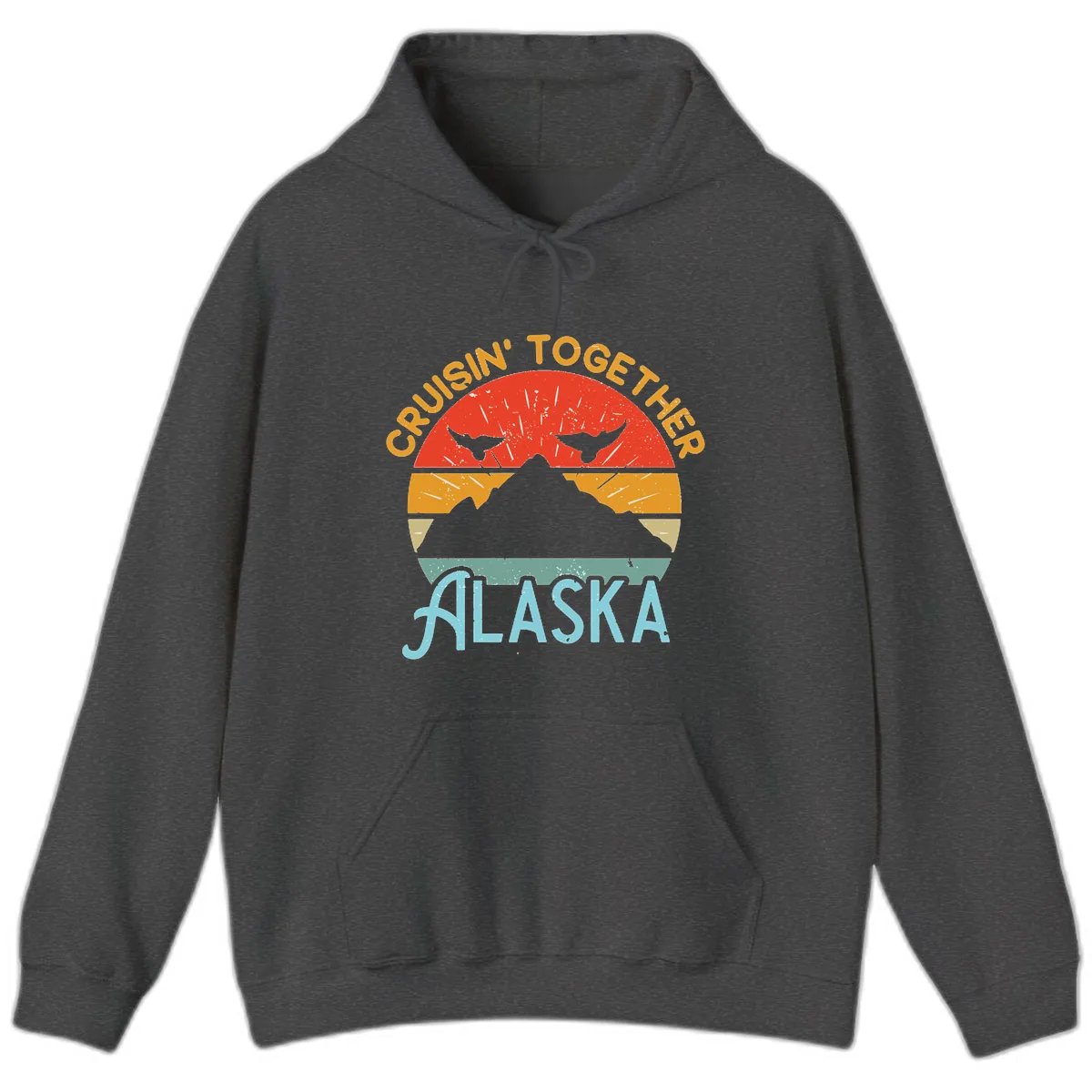 Crushin' Together Alaska Hoodie in Dark Heather